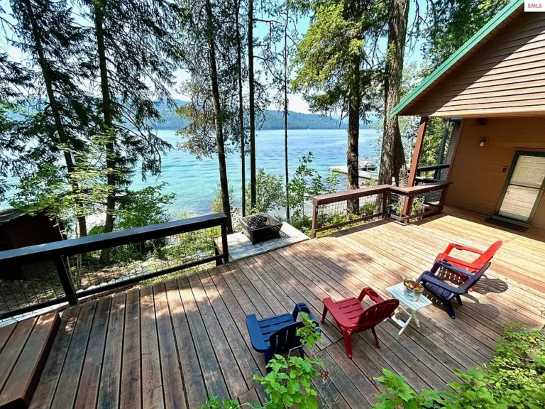 This charming 3-bedroom, 1-bathroom cabin offers breathtaking views of Lake Rhodhiss and direct beach access. $199,000