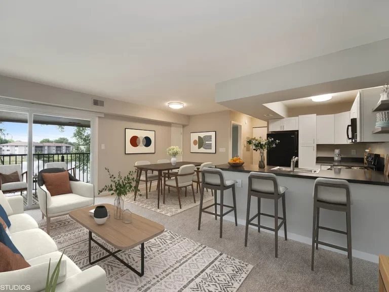 7 Pointe Apartments offers stylish and convenient 1, 2, and 3-bedroom apartments in a prime location near downtown, Castleton, and Interstate $949 / mo