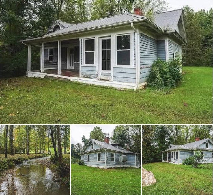 Fixer-Upper Cottage on 6.85 Acres with Pond and Creek Frontage for $38,000