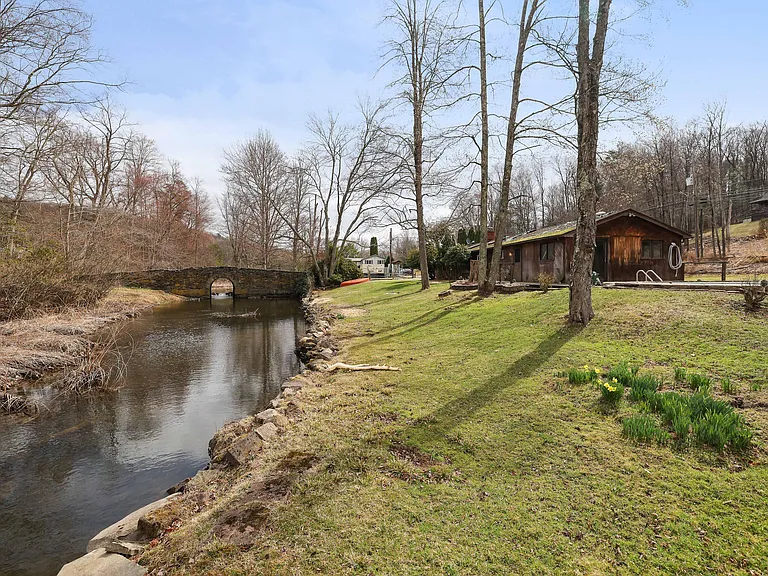 Don’t miss this unique ranch on 6+ acres overlooking Harveys Creek in scenic Back Mountain.  $199,000
