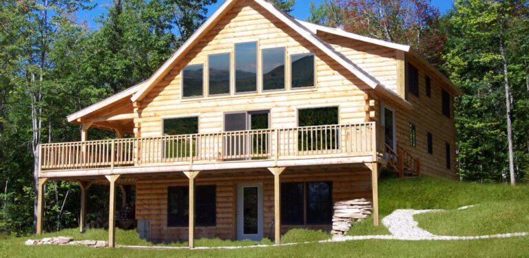 New Hampshire and what a beautiful log home it is!!