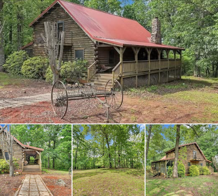 “Rustic Log Cabin on 44 Secluded Acres in Bedford County”