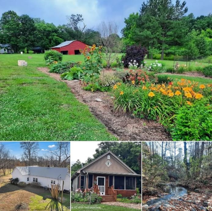 Peaceful 30-Acre Retreat with Two Homes & Stream – Lawndale, North Carolina
