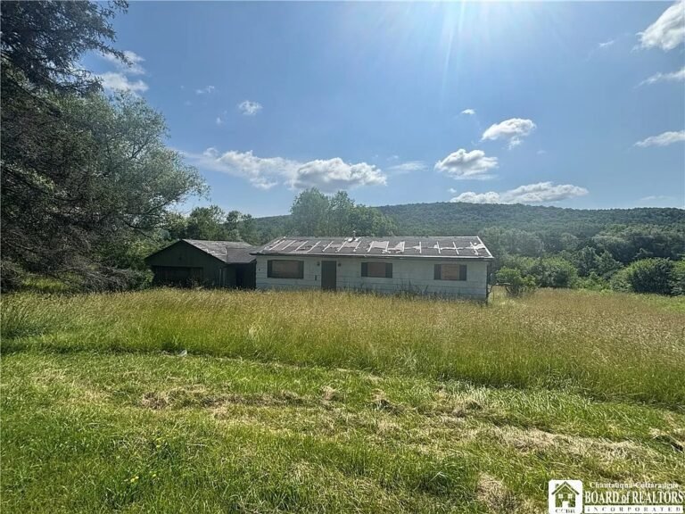 25 Acres with Trout Stream and Ranch Home for Renovation in Scio, New York