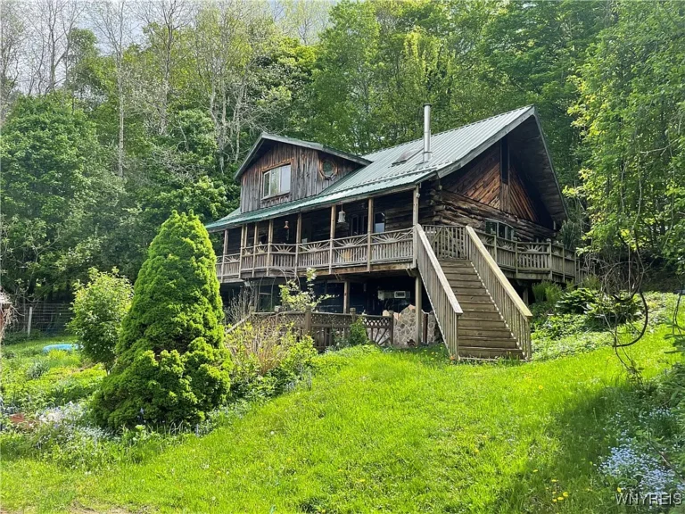 Extremely Rare 90+ Acre Private Retreat with Rustic Log Home