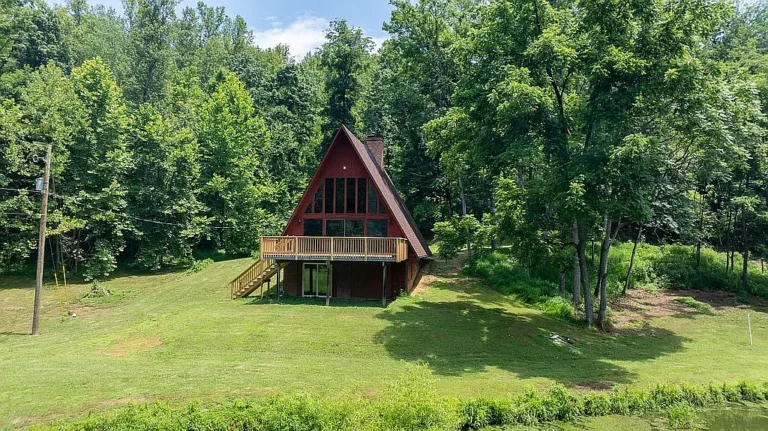 Renovated Lakefront A-Frame on 20 Forested Acres in Blue Ridge Foothills – Owner Financing Available!