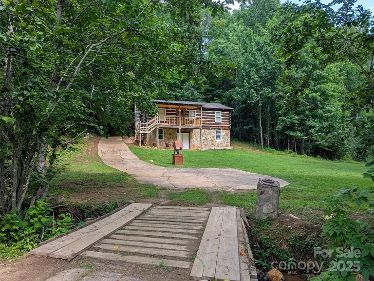 Price Improvement! Rustic Log Cabin with Creek Frontage – 2+ Acres Near Burnsville, NC