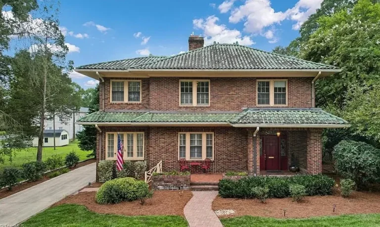 The Tyner House, C. 1928 in North Carolina. Five bedrooms/four bathrooms.
