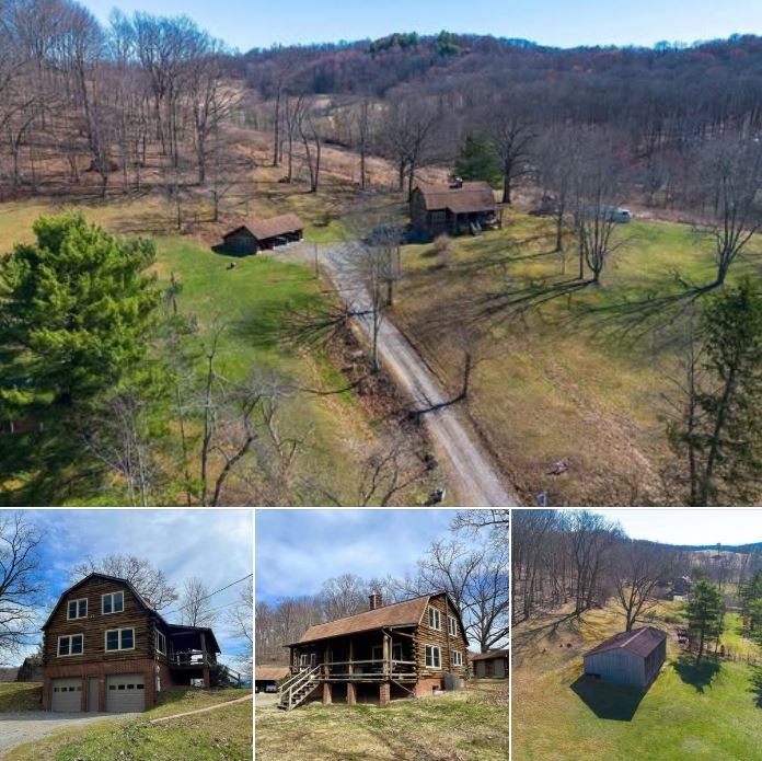 Secluded Log Cabin Retreat on 24.75 Acres in Morgantown