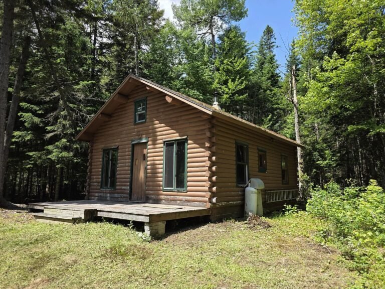 Off-Grid Log Camp with 2 Acres in Dyer Brook, Maine