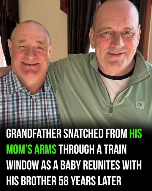 A remarkable reunion finally brought two British brothers together nearly six decades after they were torn apart as children.