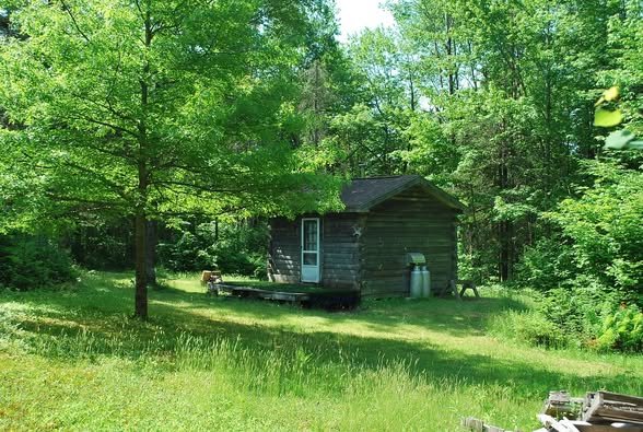 Log Camp on 10.4 Acres in Wellington, Maine