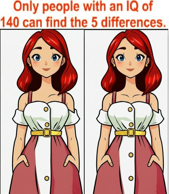 Only People With An IQ Of 140 Can Find The 5 Differences