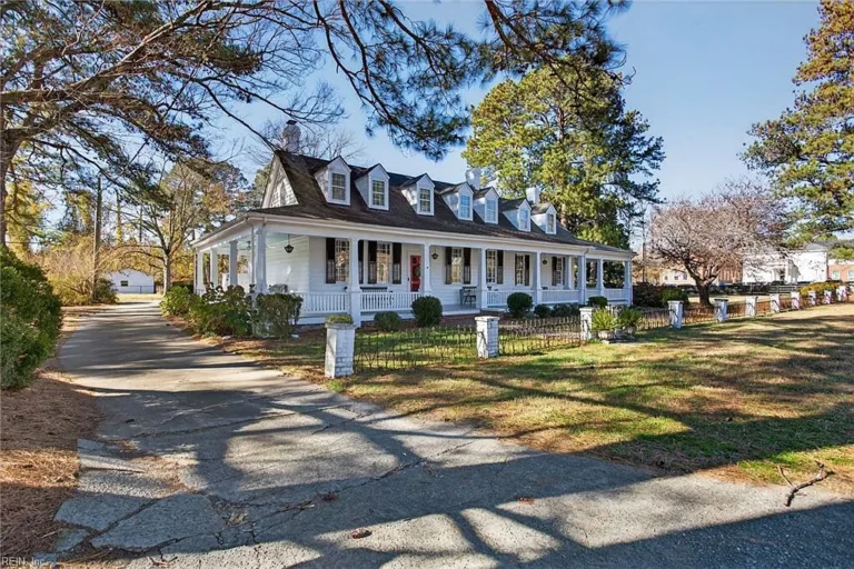 Historic “Seven Gables” Home on 2.47 Acres with Riverfront Access, Guest Cottage, and Unique Features