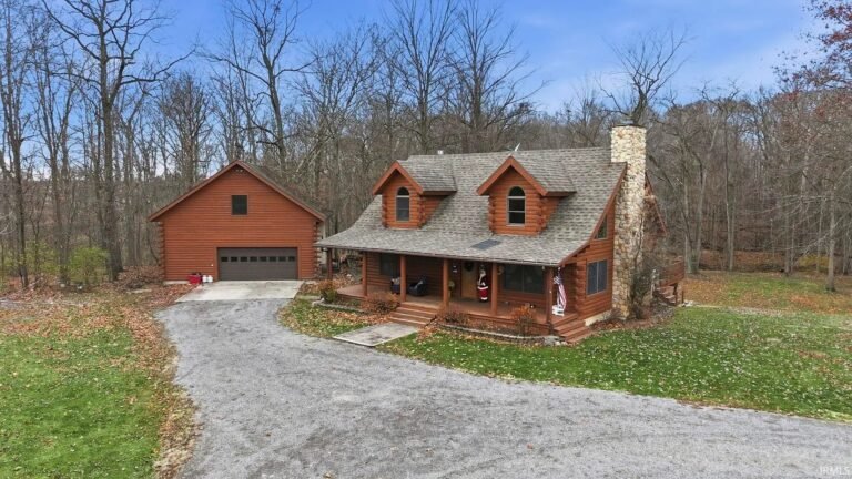 Log Home with 27.65 Acres in Butler, Indiana