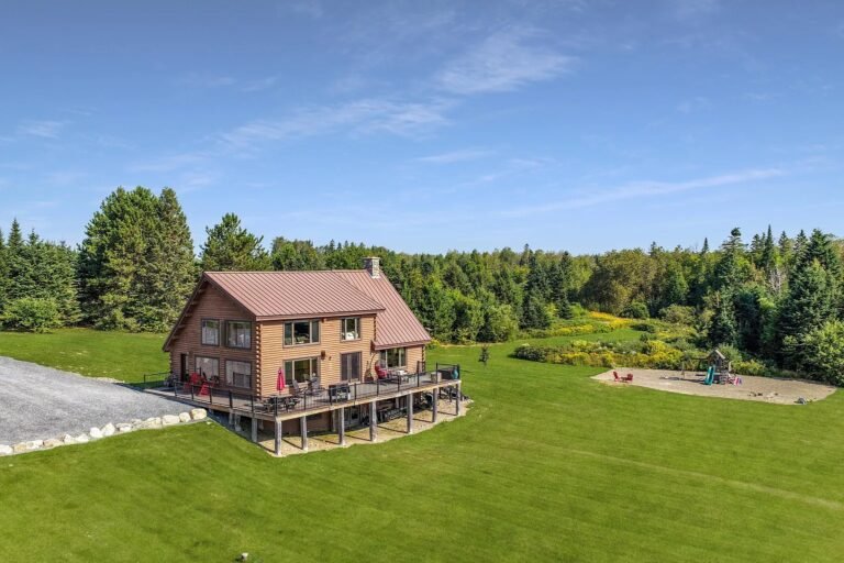 Log Home with 108 Acres in New Sweden, Maine
