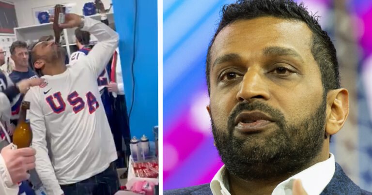 People are fuming over Kash Patel celebrating with Team USA at the Olympics